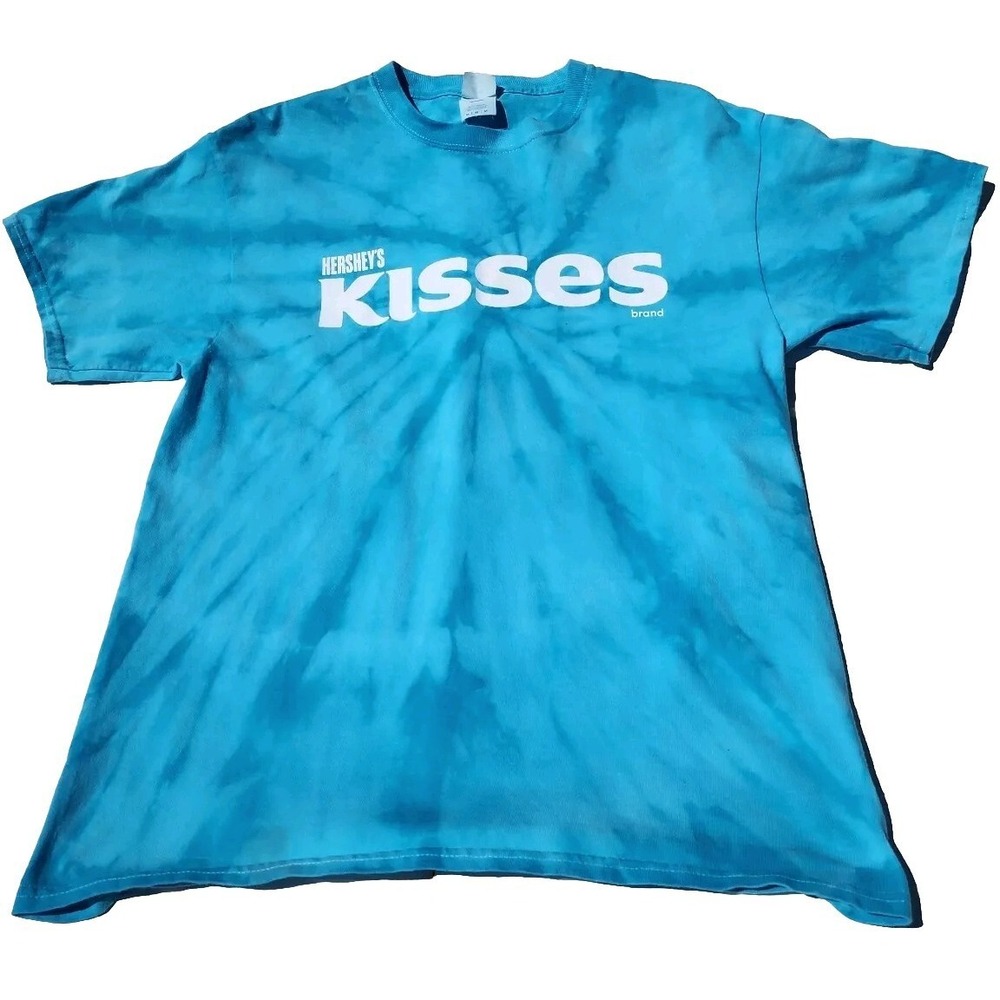 Mens Medium Hershey's Kisses Chocolate Tie Dye Tee T Shirt Port & CO